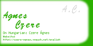 agnes czere business card